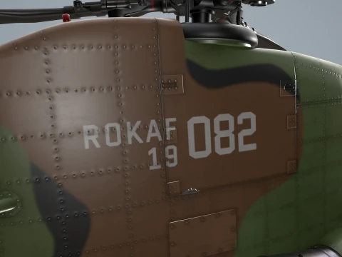 Helicopter CH-47 Chinook Korean Air Force Basic Animation --16-- 3D Model