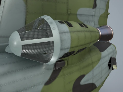 Helicopter CH-47 Chinook Korean Army Complex Animation --17-- 3D Model