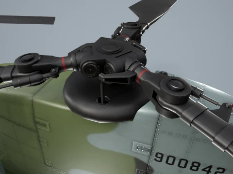 Helicopter CH-47 Chinook Korean Army Complex Animation --17-- 3D Model