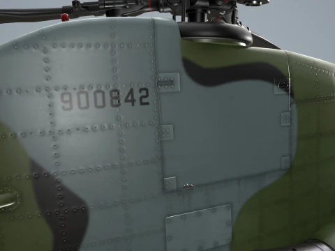 Helicopter CH-47 Chinook Korean Army Complex Animation --17-- 3D Model