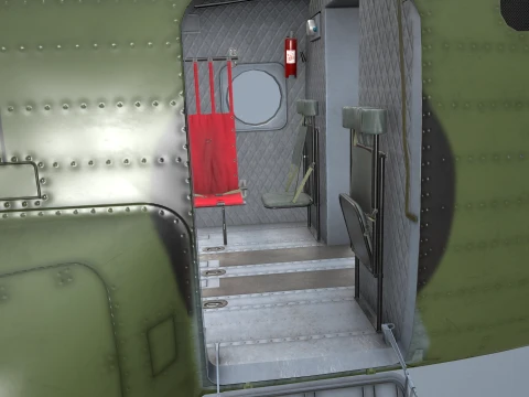 Helicopter CH-47 Chinook Korean Army Complex Animation --17-- 3D Model