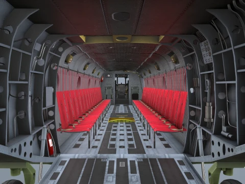 Helicopter CH-47 Chinook Korean Army Complex Animation --17-- 3D Model