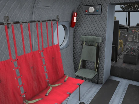 Helicopter CH-47 Chinook Korean Army Complex Animation --17-- 3D Model