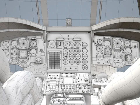 Helicopter CH-47 Chinook Korean Army Complex Animation --17-- 3D Model