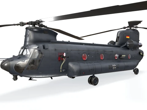 Helicopter CH-47 Chinook Luftwaffe Static --18-- 3D Model