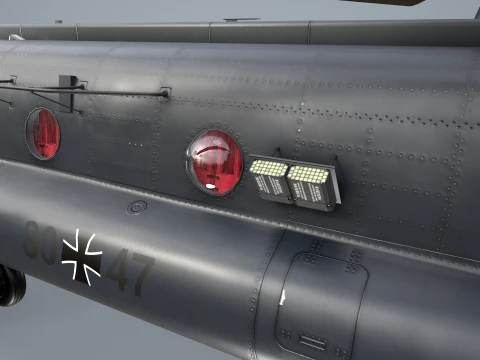 Helicopter CH-47 Chinook Luftwaffe Static --18-- 3D Model