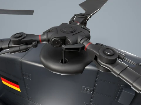 Helicopter CH-47 Chinook Luftwaffe Static --18-- 3D Model