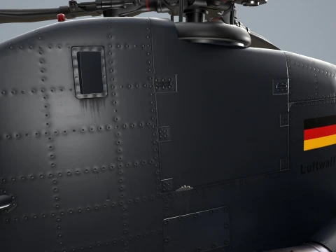 Helicopter CH-47 Chinook Luftwaffe Static --18-- 3D Model