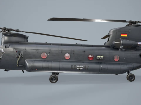 Helicopter CH-47 Chinook Luftwaffe Static --18-- 3D Model