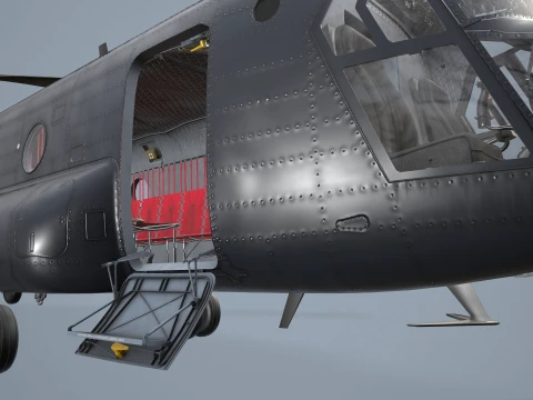 Helicopter CH-47 Chinook Luftwaffe Static --18-- 3D Model