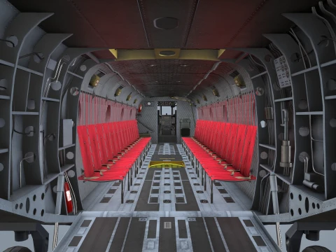 Helicopter CH-47 Chinook Luftwaffe Static --18-- 3D Model