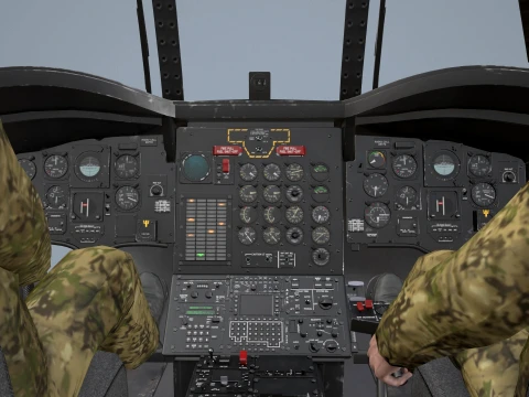 Helicopter CH-47 Chinook Luftwaffe Complex Animation --18-- 3D Model