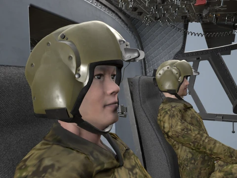 Helicopter CH-47 Chinook Luftwaffe Complex Animation --18-- 3D Model