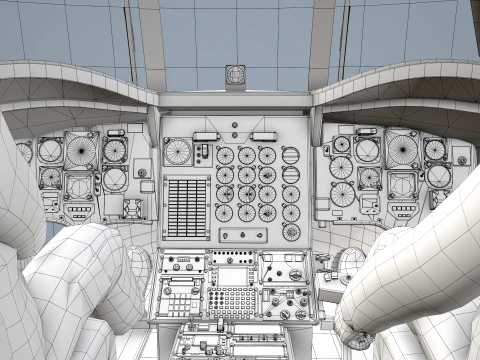 Helicopter CH-47 Chinook Luftwaffe Complex Animation --18-- 3D Model