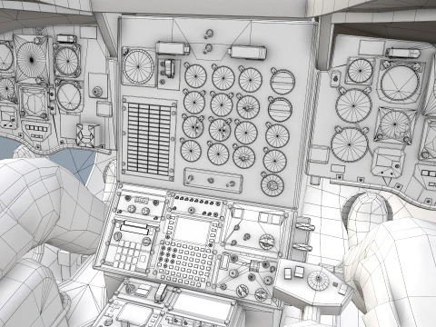 Helicopter CH-47 Chinook Luftwaffe Complex Animation --18-- 3D Model