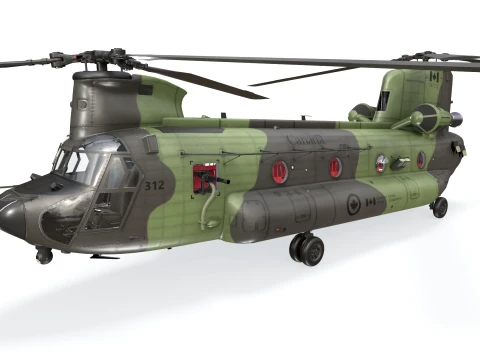 Helicopter CH-47 Chinook Royal Canadian Air Force Static --19-- 3D Model