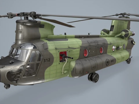 Helicopter CH-47 Chinook Royal Canadian Air Force Static --19-- 3D Model