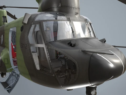 Helicopter CH-47 Chinook Royal Canadian Air Force Static --19-- 3D Model