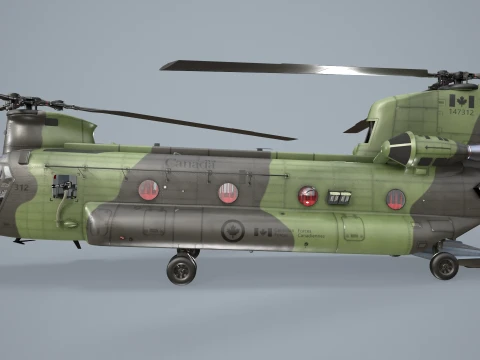 Helicopter CH-47 Chinook Royal Canadian Air Force Static --19-- 3D Model