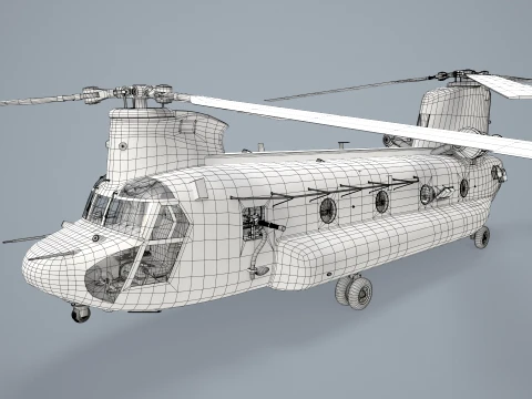 Helicopter CH-47 Chinook Royal Canadian Air Force Static --19-- 3D Model