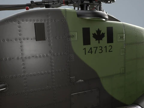 Helicopter CH-47 Chinook Royal Canadian Air Force Complex Animation --19-- 3D Model