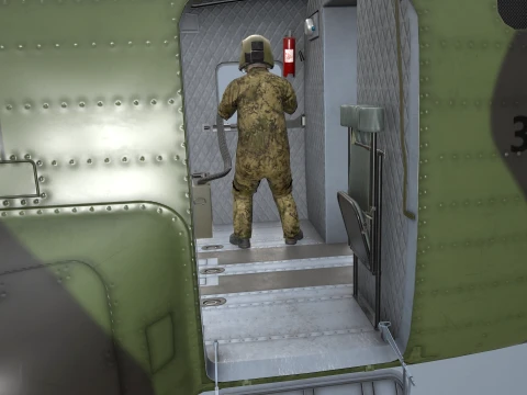 Helicopter CH-47 Chinook Royal Canadian Air Force Complex Animation --19-- 3D Model