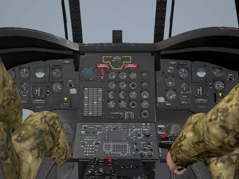 Helicopter CH-47 Chinook Royal Canadian Air Force Complex Animation --19-- 3D Model