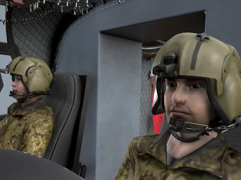 Helicopter CH-47 Chinook Royal Canadian Air Force Complex Animation --19-- 3D Model