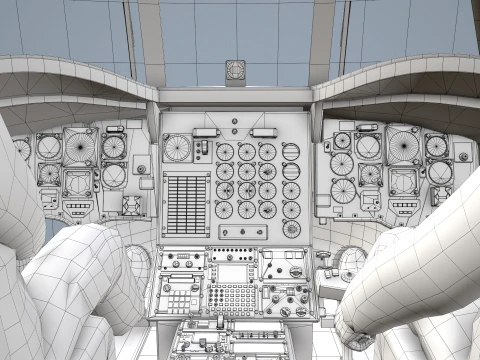 Helicopter CH-47 Chinook Royal Canadian Air Force Complex Animation --19-- 3D Model