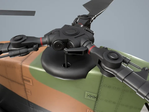 Helicopter CH-47D Chinook Spanish Army Static --20-- 3D Model