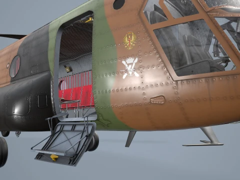 Helicopter CH-47D Chinook Spanish Army Static --20-- 3D Model