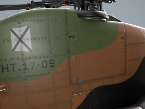 Helicopter CH-47D Chinook Spanish Army Complex Animation --20-- 3D Model