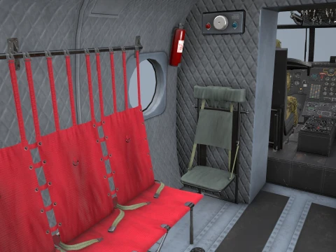 Helicopter CH-47D Chinook Spanish Army Complex Animation --20-- 3D Model