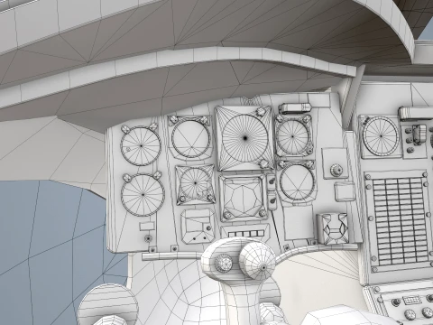Helicopter CH-47D Chinook Spanish Army Complex Animation --20-- 3D Model