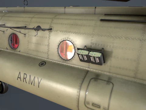 Helicopter CH-47F Chinook Australian Army Static --21-- 3D Model