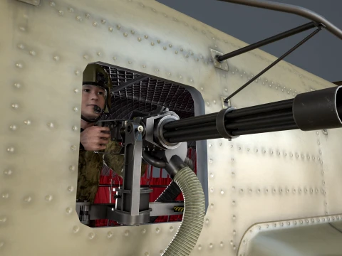 Helicopter CH-47F Chinook Australian Army Complex Animation --21-- 3D Model