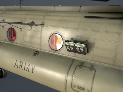 Helicopter CH-47F Chinook Australian Army Complex Animation --21-- 3D Model