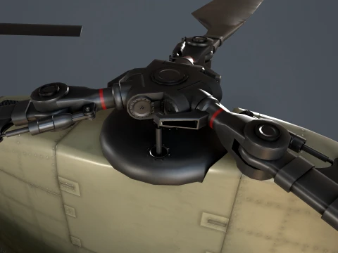 Helicopter CH-47F Chinook Australian Army Complex Animation --21-- 3D Model