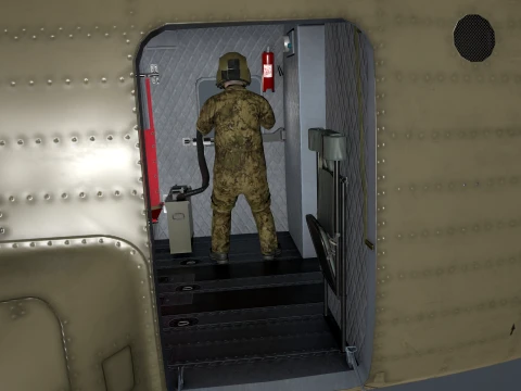 Helicopter CH-47F Chinook Australian Army Complex Animation --21-- 3D Model