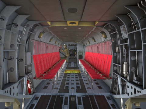 Helicopter CH-47F Chinook Australian Army Complex Animation --21-- 3D Model