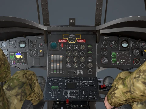 Helicopter CH-47F Chinook Australian Army Complex Animation --21-- 3D Model