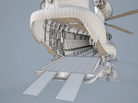Helic&oacute;ptero CH-47J Chinook JGSDF Winter Static --22-- Modelo 3D