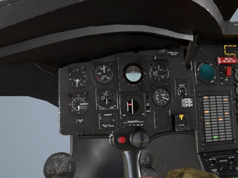 Helicopter CH-47J Chinook JGSDF Winter Complex Animation --22-- 3D Model