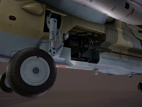 Helicopter Kamov Ka-52 Alligator Camo Basic Animation --31-- 3D Model