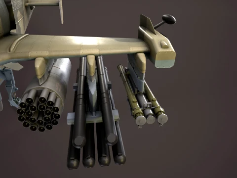 Helicopter Kamov Ka-52 Alligator Camo Complex Animation --31-- 3D Model