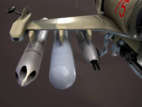 Helicopter Kamov Ka-52 Alligator Camo Complex Animation --31-- 3D Model