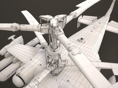 Helic&oacute;ptero Kamov Ka-52 Alligator Dark Static --32-- Modelo 3D