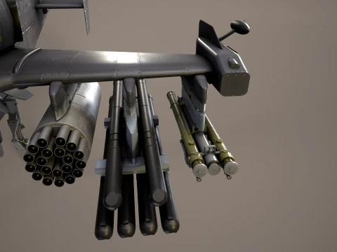 Helicopter Kamov Ka-52 Alligator Dark Complex Animation --32-- 3D Model