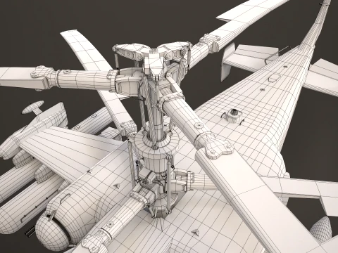 Helicopter Kamov Ka-52 Alligator Dark Complex Animation --32-- 3D Model