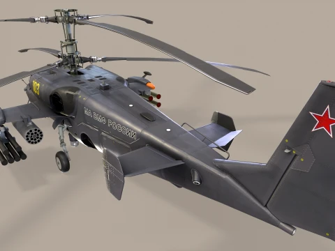 Helicopter Kamov Ka-52K Katran Static --33-- 3D Model